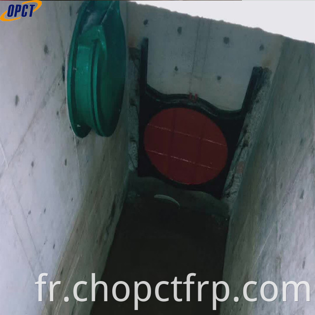 Vanne de rabat en fibre de verre FRP pour drainage de la porte du rabat FRP